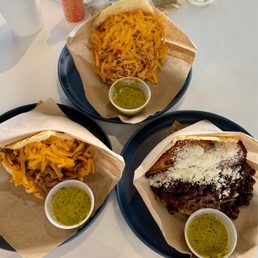 Arepa Please signature dishes Pabellon The QueenThe Jax Blond